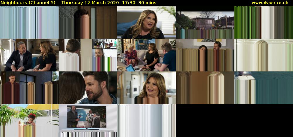 Neighbours (Channel 5) Thursday 12 March 2020 17:30 - 18:00