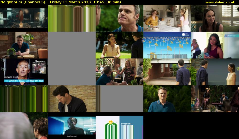 Neighbours (Channel 5) Friday 13 March 2020 13:45 - 14:15
