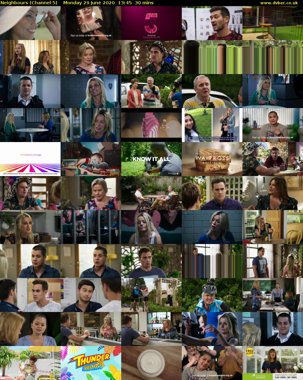 Neighbours (Channel 5) Monday 29 June 2020 13:45 - 14:15