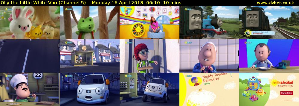 Olly the Little White Van (Channel 5) Monday 16 April 2018 06:10 - 06:20
