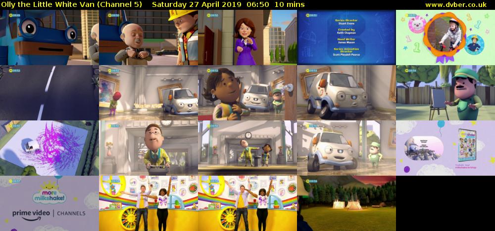 Olly the Little White Van (Channel 5) Saturday 27 April 2019 06:50 - 07:00