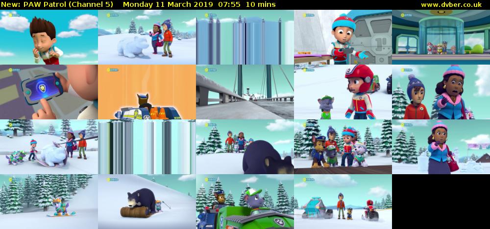 PAW Patrol (Channel 5) Monday 11 March 2019 07:55 - 08:05