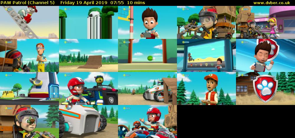 PAW Patrol (Channel 5) Friday 19 April 2019 07:55 - 08:05