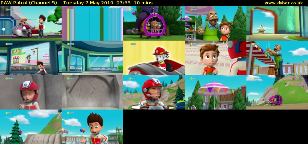 PAW Patrol (Channel 5) Tuesday 7 May 2019 07:55 - 08:05