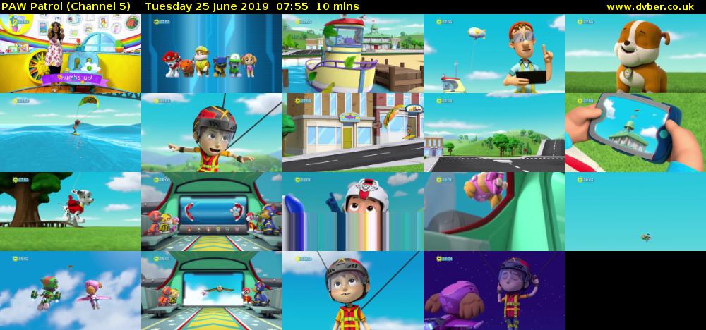 PAW Patrol (Channel 5) Tuesday 25 June 2019 07:55 - 08:05