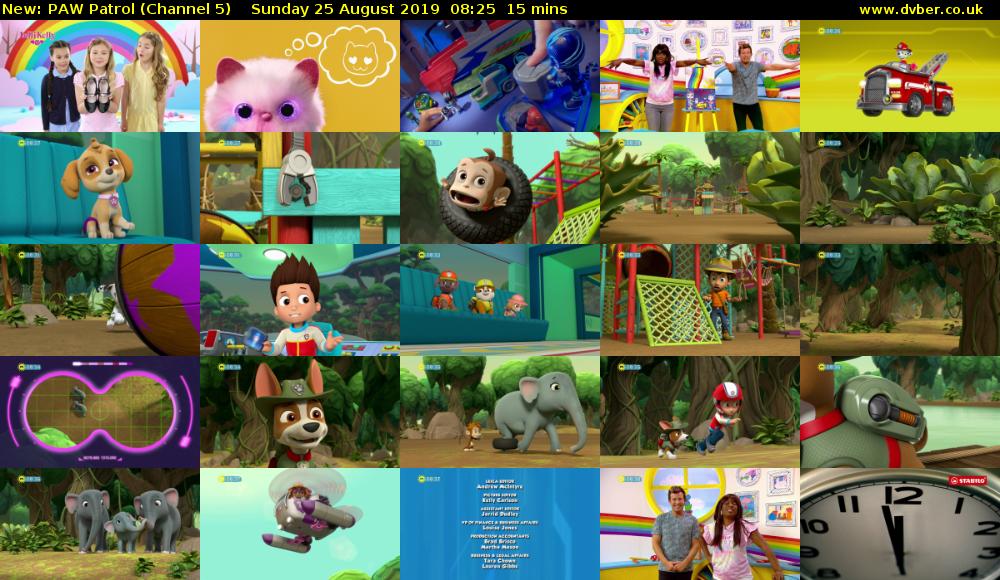 PAW Patrol (Channel 5) Sunday 25 August 2019 08:25 - 08:40