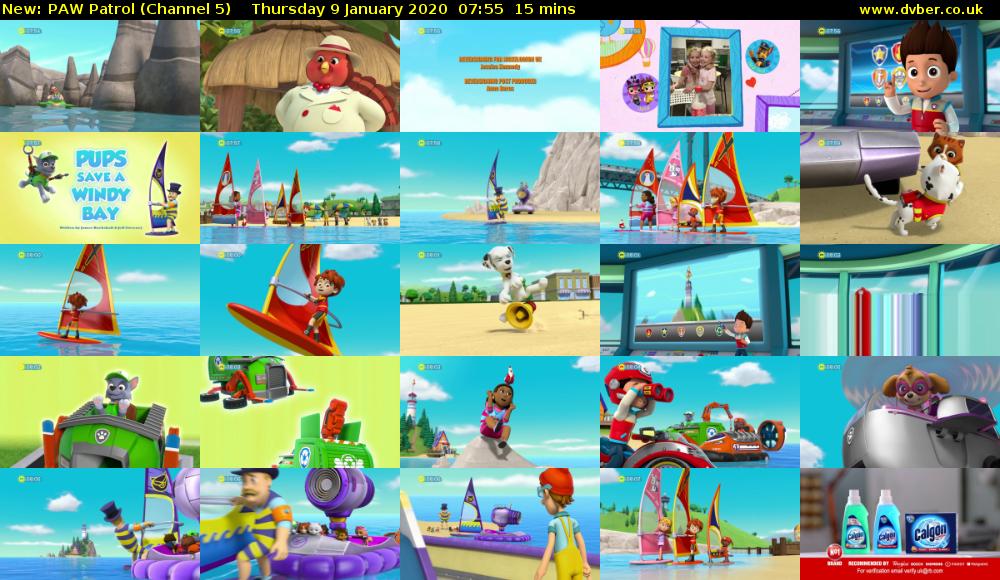 PAW Patrol (Channel 5) Thursday 9 January 2020 07:55 - 08:10