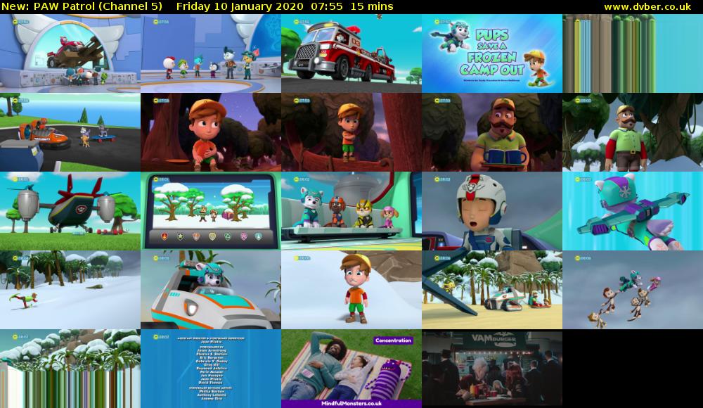 PAW Patrol (Channel 5) Friday 10 January 2020 07:55 - 08:10