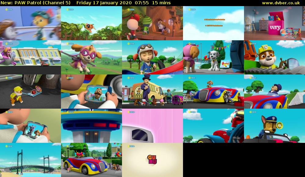 PAW Patrol (Channel 5) Friday 17 January 2020 07:55 - 08:10