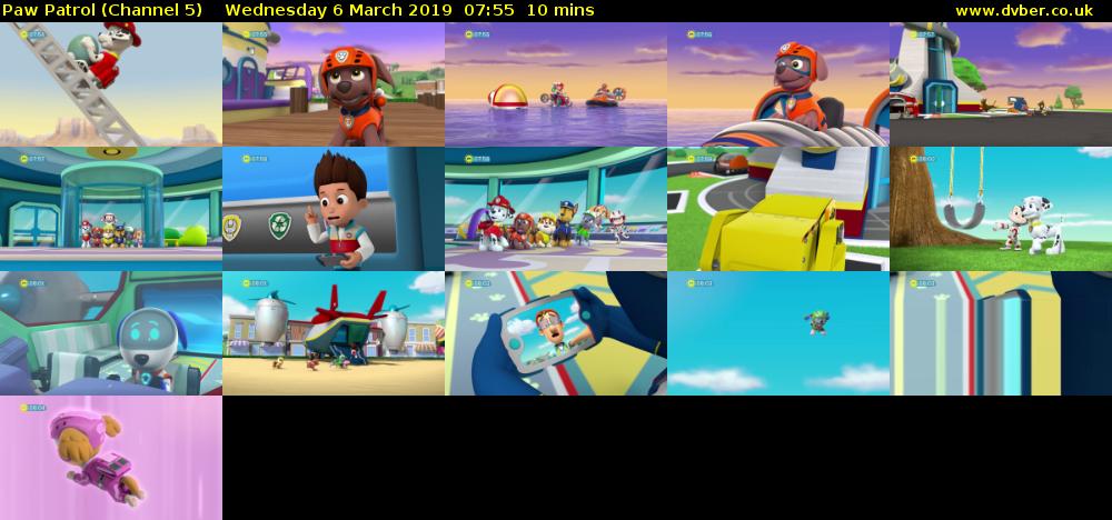 Paw Patrol (Channel 5) Wednesday 6 March 2019 07:55 - 08:05