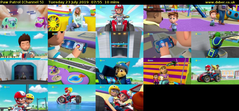 Paw Patrol (Channel 5) Tuesday 23 July 2019 07:55 - 08:05