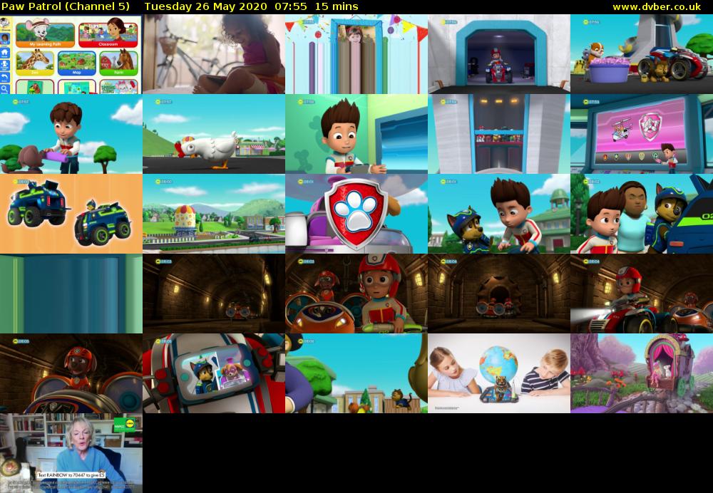 Paw Patrol (Channel 5) Tuesday 26 May 2020 07:55 - 08:10