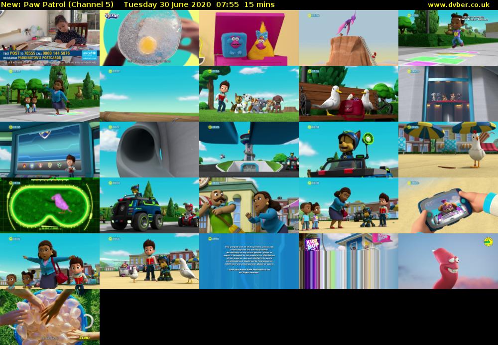 Paw Patrol (Channel 5) Tuesday 30 June 2020 07:55 - 08:10