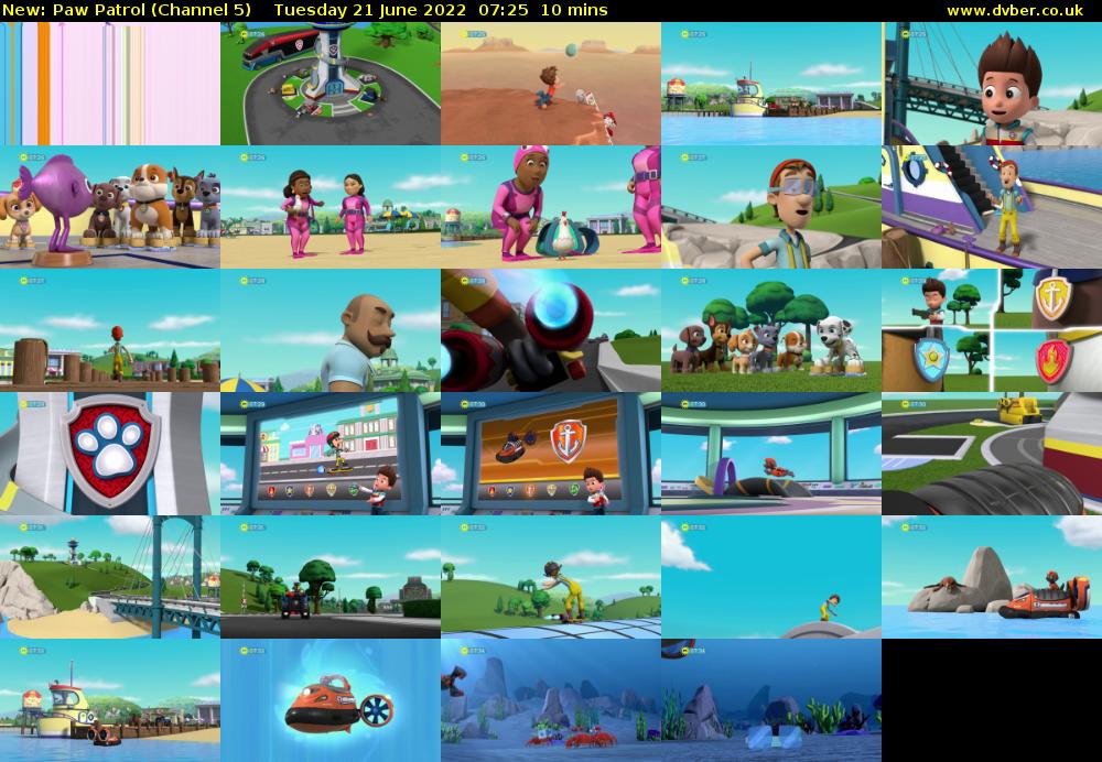 Paw Patrol (Channel 5) Tuesday 21 June 2022 07:25 - 07:35