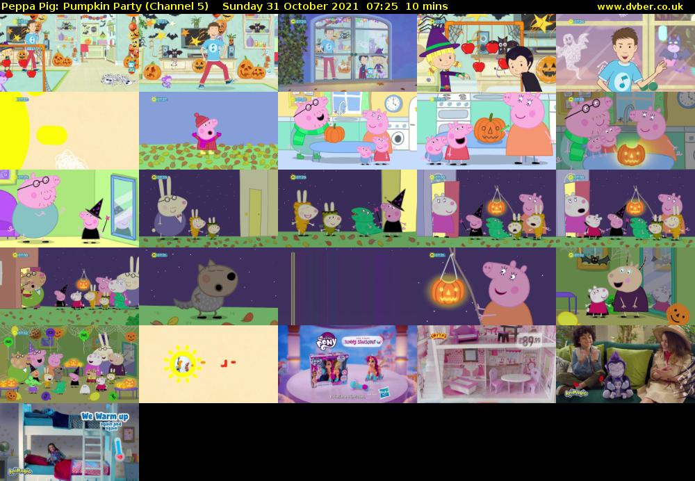 Peppa Pig: Pumpkin Party (Channel 5) Sunday 31 October 2021 07:25 - 07:35