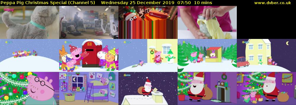 Peppa Pig Christmas Special (Channel 5) Wednesday 25 December 2019 07:50 - 08:00