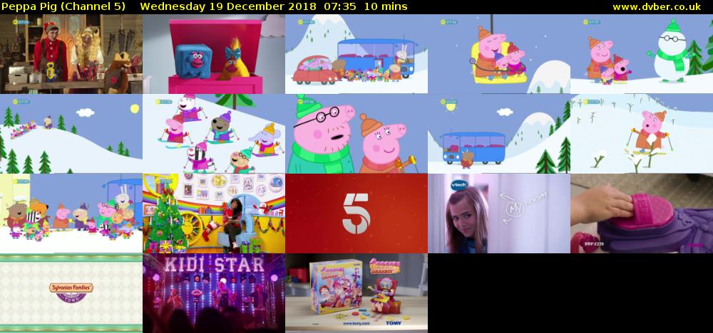 Peppa Pig (Channel 5) Wednesday 19 December 2018 07:35 - 07:45
