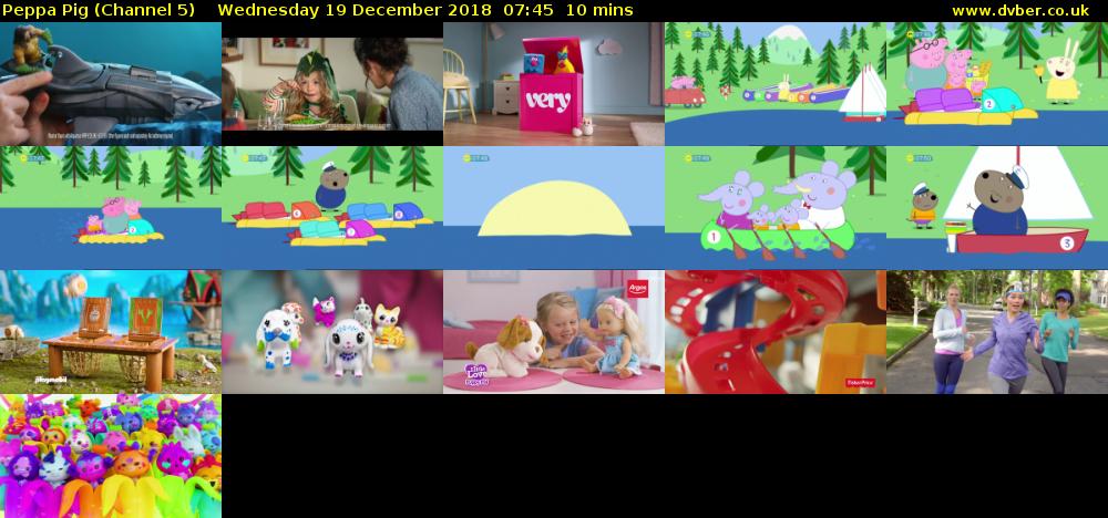 Peppa Pig (Channel 5) Wednesday 19 December 2018 07:45 - 07:55