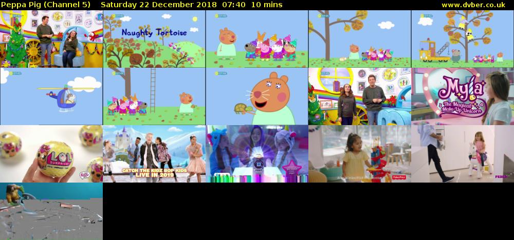 Peppa Pig (Channel 5) Saturday 22 December 2018 07:40 - 07:50