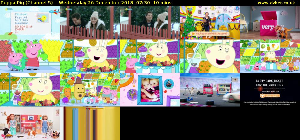 Peppa Pig (Channel 5) Wednesday 26 December 2018 07:30 - 07:40