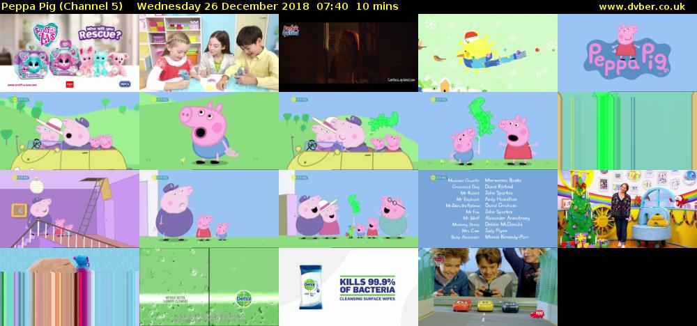 Peppa Pig (Channel 5) Wednesday 26 December 2018 07:40 - 07:50