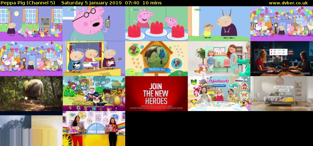 Peppa Pig (Channel 5) Saturday 5 January 2019 07:40 - 07:50
