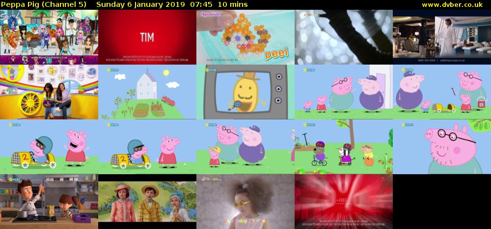 Peppa Pig (Channel 5) Sunday 6 January 2019 07:45 - 07:55