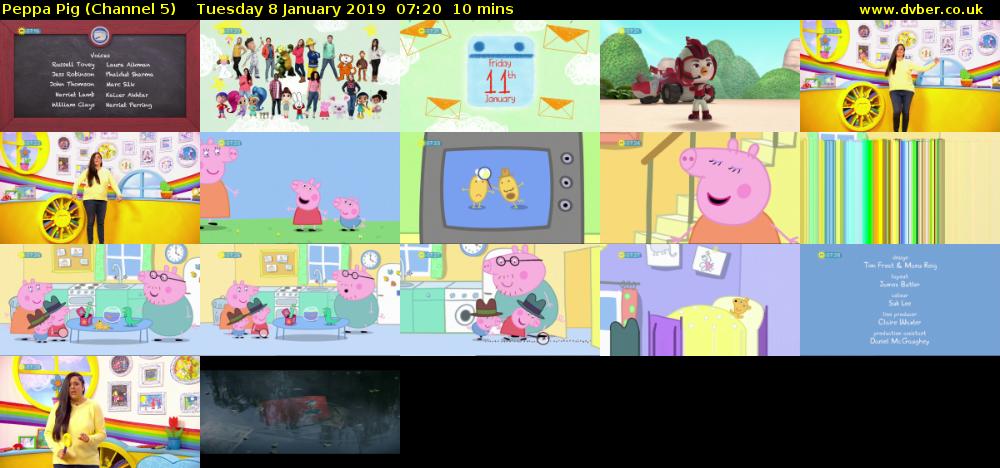 Peppa Pig (Channel 5) Tuesday 8 January 2019 07:20 - 07:30
