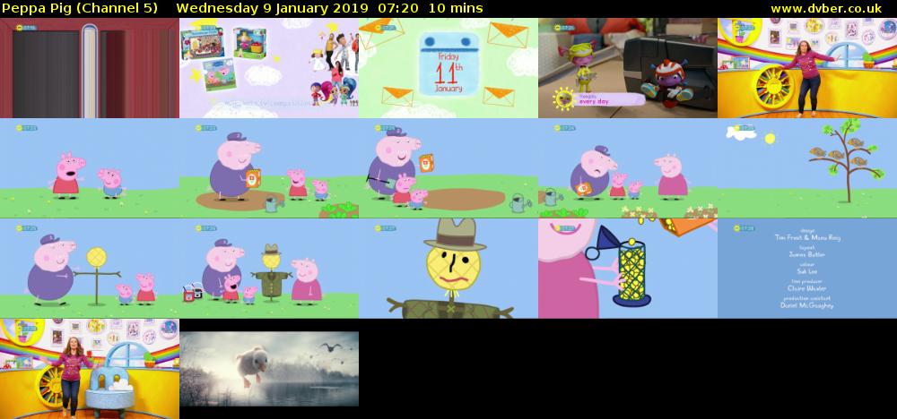 Peppa Pig (Channel 5) Wednesday 9 January 2019 07:20 - 07:30