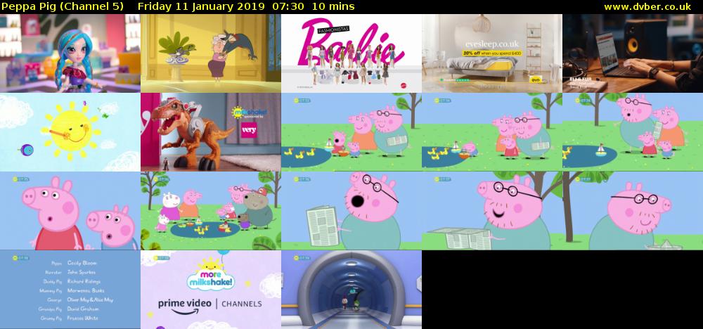 Peppa Pig (Channel 5) Friday 11 January 2019 07:30 - 07:40