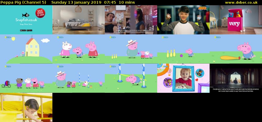 Peppa Pig (Channel 5) Sunday 13 January 2019 07:45 - 07:55