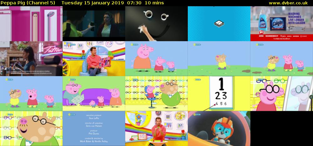 Peppa Pig (Channel 5) Tuesday 15 January 2019 07:30 - 07:40