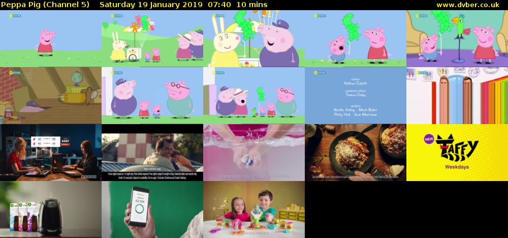 Peppa Pig (Channel 5) Saturday 19 January 2019 07:40 - 07:50