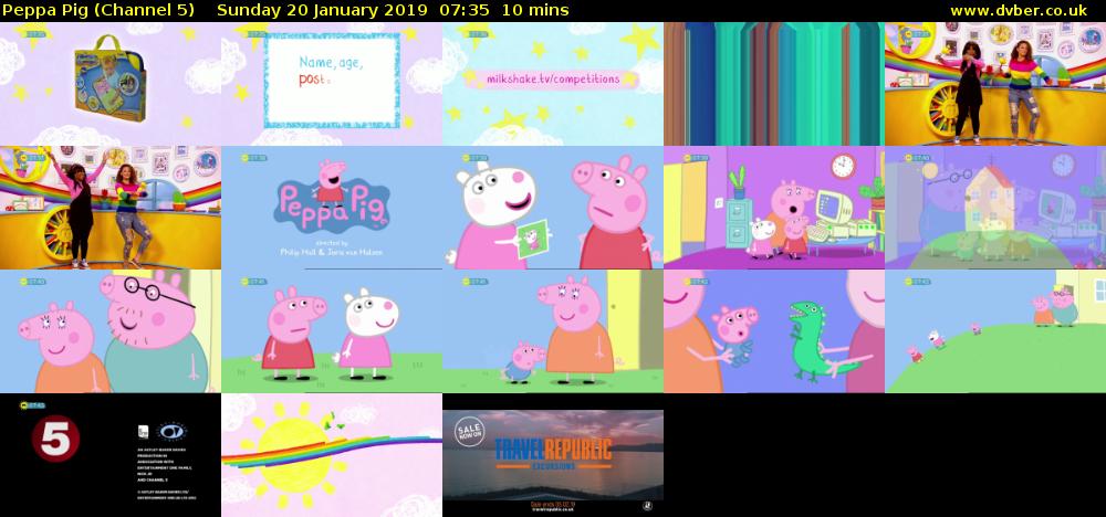 Peppa Pig (Channel 5) Sunday 20 January 2019 07:35 - 07:45
