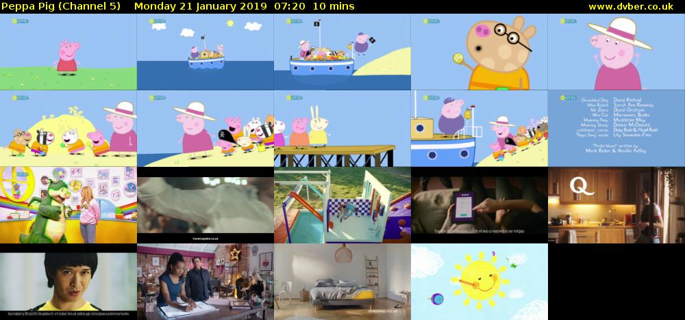 Peppa Pig (Channel 5) Monday 21 January 2019 07:20 - 07:30