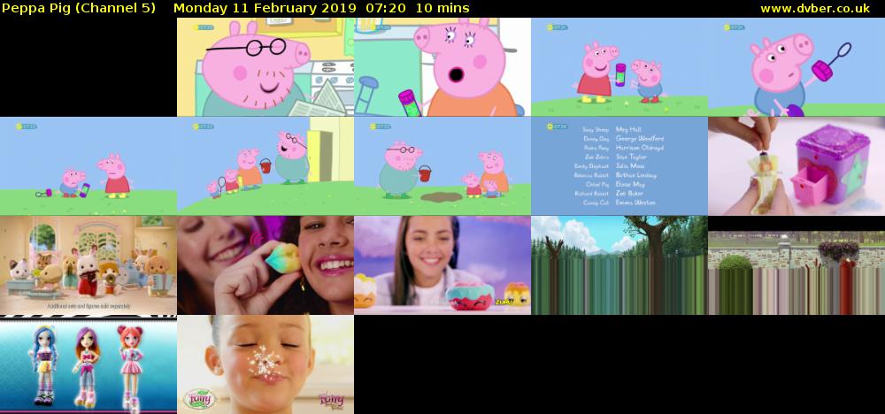 Peppa Pig (Channel 5) Monday 11 February 2019 07:20 - 07:30