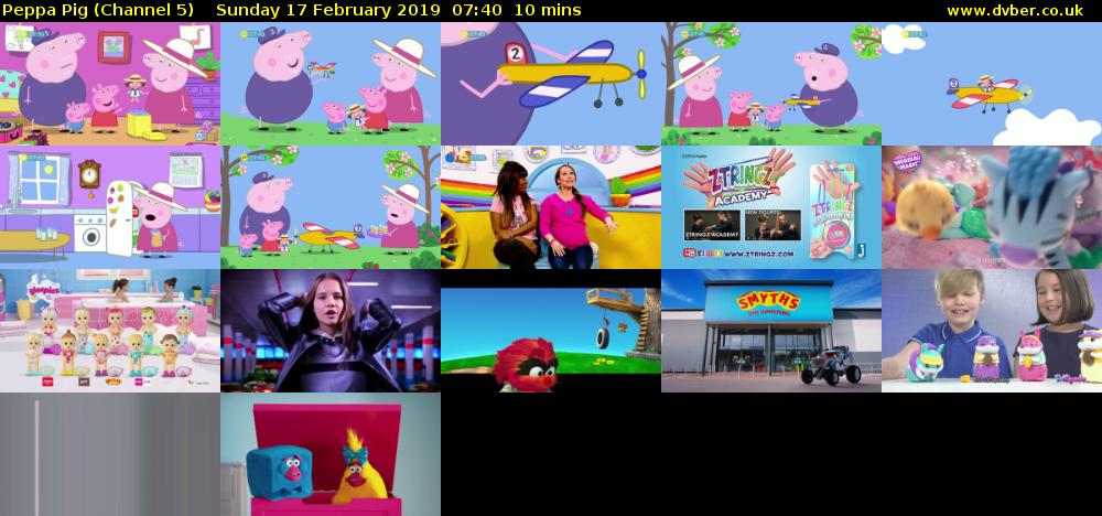 Peppa Pig (Channel 5) Sunday 17 February 2019 07:40 - 07:50