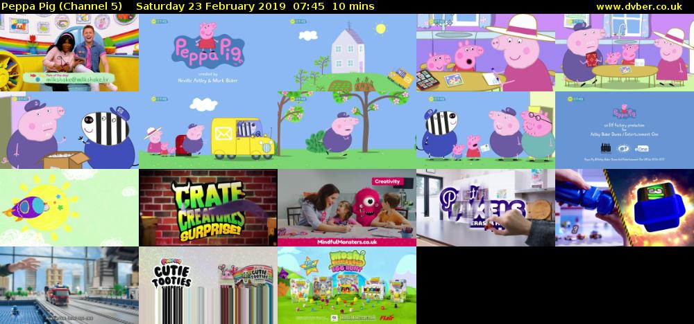 Peppa Pig (Channel 5) Saturday 23 February 2019 07:45 - 07:55