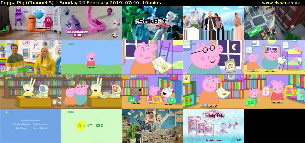 Peppa Pig (Channel 5) Sunday 24 February 2019 07:40 - 07:50