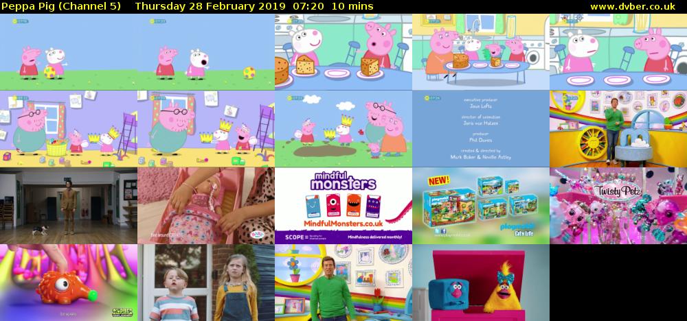 Peppa Pig (Channel 5) Thursday 28 February 2019 07:20 - 07:30