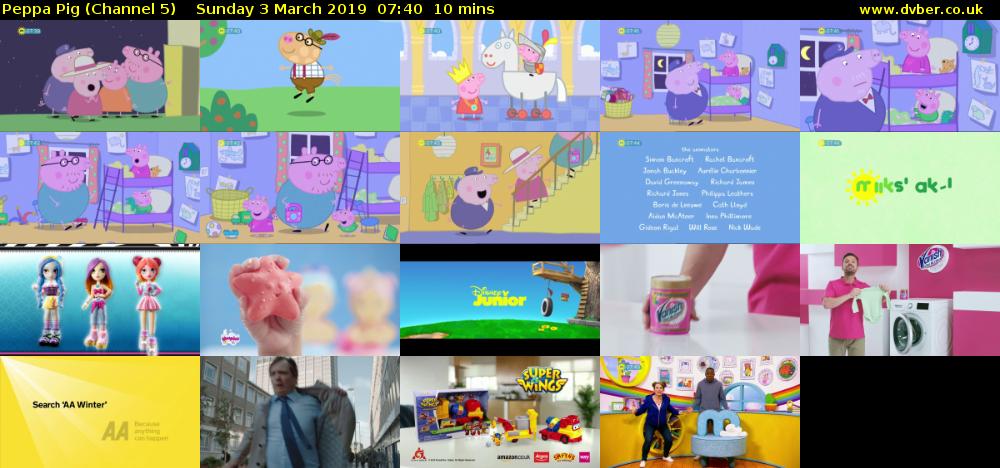 Peppa Pig (Channel 5) Sunday 3 March 2019 07:40 - 07:50