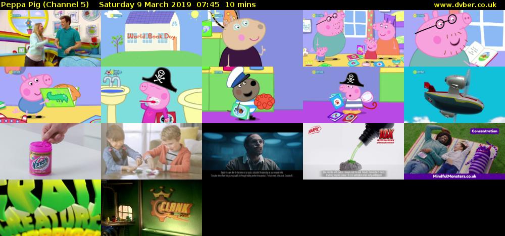 Peppa Pig (Channel 5) Saturday 9 March 2019 07:45 - 07:55