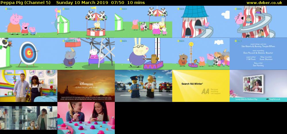 Peppa Pig (Channel 5) Sunday 10 March 2019 07:50 - 08:00