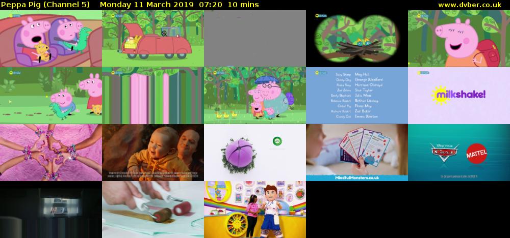 Peppa Pig (Channel 5) Monday 11 March 2019 07:20 - 07:30