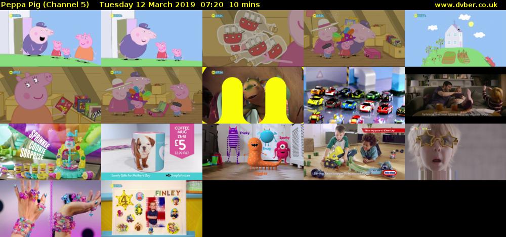 Peppa Pig (Channel 5) Tuesday 12 March 2019 07:20 - 07:30