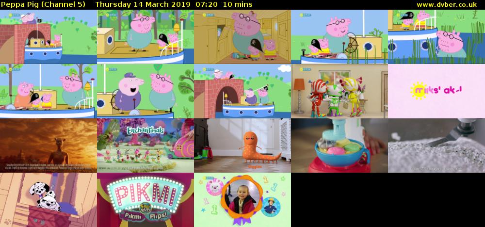 Peppa Pig (Channel 5) Thursday 14 March 2019 07:20 - 07:30