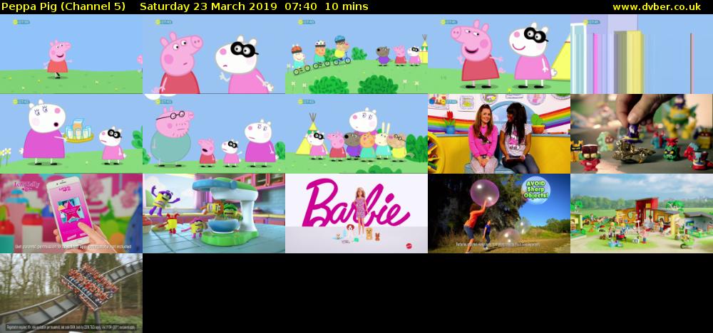Peppa Pig (Channel 5) Saturday 23 March 2019 07:40 - 07:50