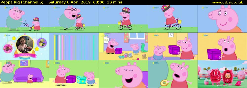 Peppa Pig (Channel 5) Saturday 6 April 2019 08:00 - 08:10