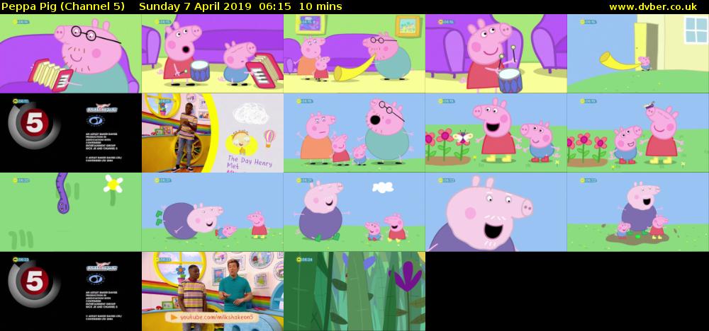 Peppa Pig (Channel 5) Sunday 7 April 2019 06:15 - 06:25
