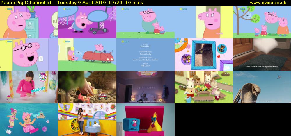 Peppa Pig (Channel 5) Tuesday 9 April 2019 07:20 - 07:30